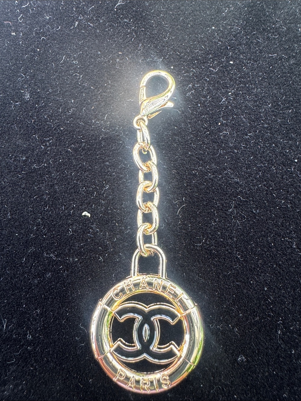 Keychain charm  Gold-Tone Round